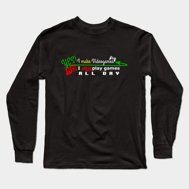 Misconception of Being a Game Dev #1 Long Sleeve T-Shirt by Butterfly Venom